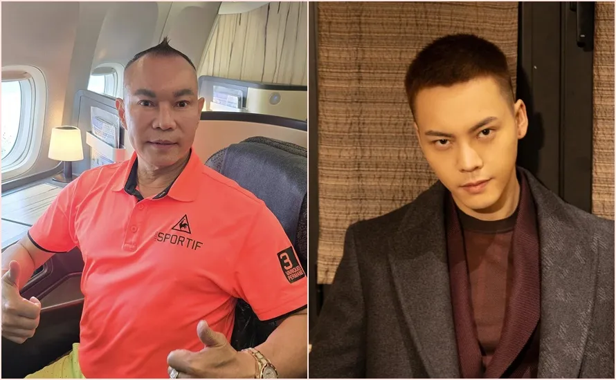 胡汉䶮被认为撞脸陈伟霆。翻摄自胡汉䶮、陈伟霆脸书