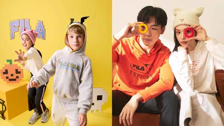 FILA为大人、小孩都端出了充满趣味的穿搭灵感。品牌提供
