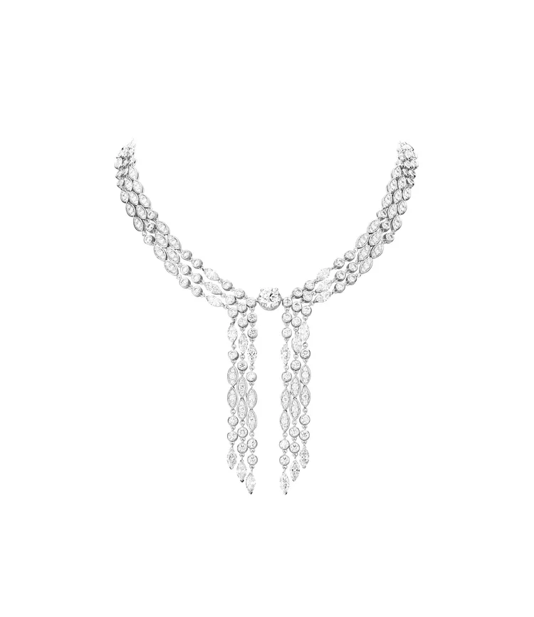 PIAGET頂級珠寶系列18K白金鑽石項鍊。品牌提供