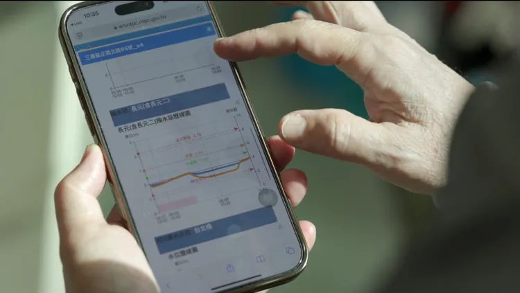 智慧防汛平台一支手機全盤掌握決策零時差。水利局提供