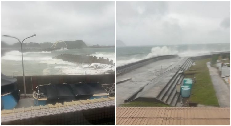 海大!海浪好大! 海洋大學巨浪翻湧影像曝