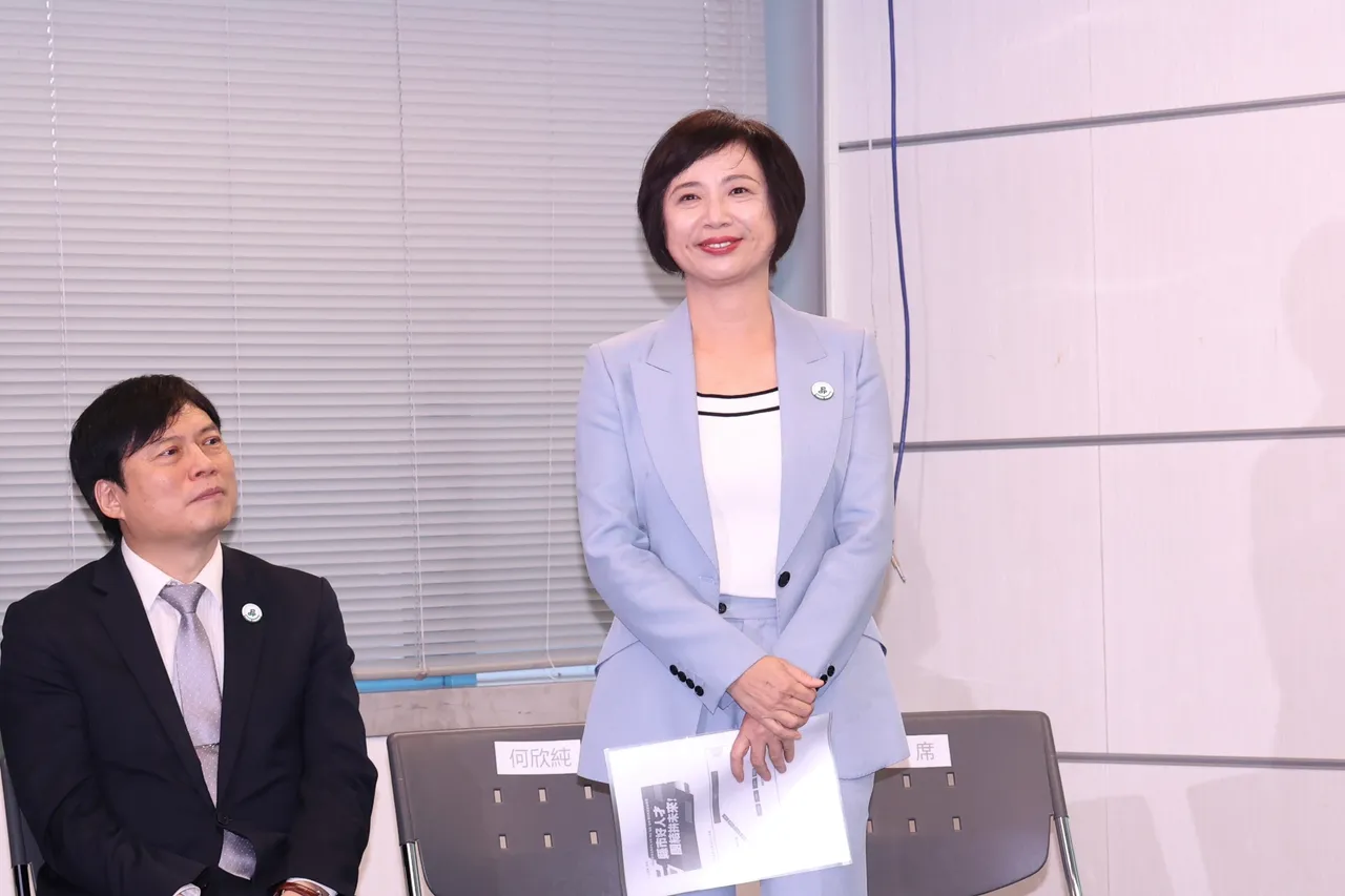 民进党台中市立委何欣纯被提名参选台中市长。庄宗达摄