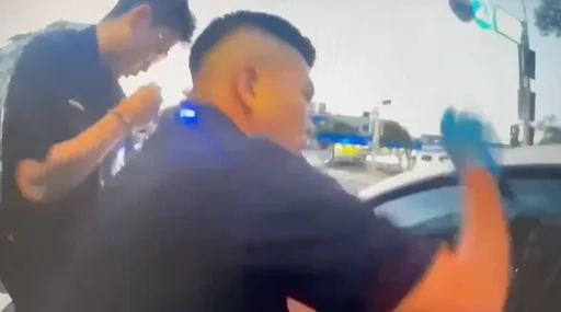 內湖BMW清晨在馬路中不動了!駕駛昏睡間還想撞警車 警破窗逮人