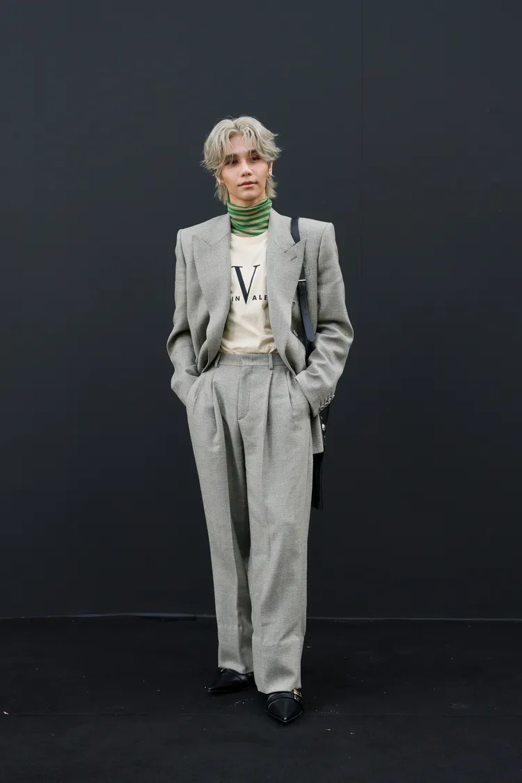 人氣泰星Jeff_Satur現身Valentino秀場。品牌提供