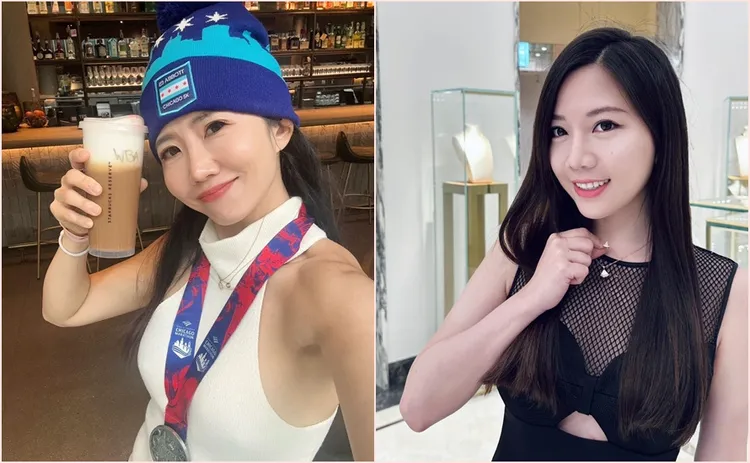 谢忻（左）介入阿翔家庭事业跌入谷底，近年才慢慢爬起来；蔡尚桦（右）被拍劈腿球员，交往多年男友和她分手，也持续工作满满。翻摄自谢忻、蔡尚桦脸书