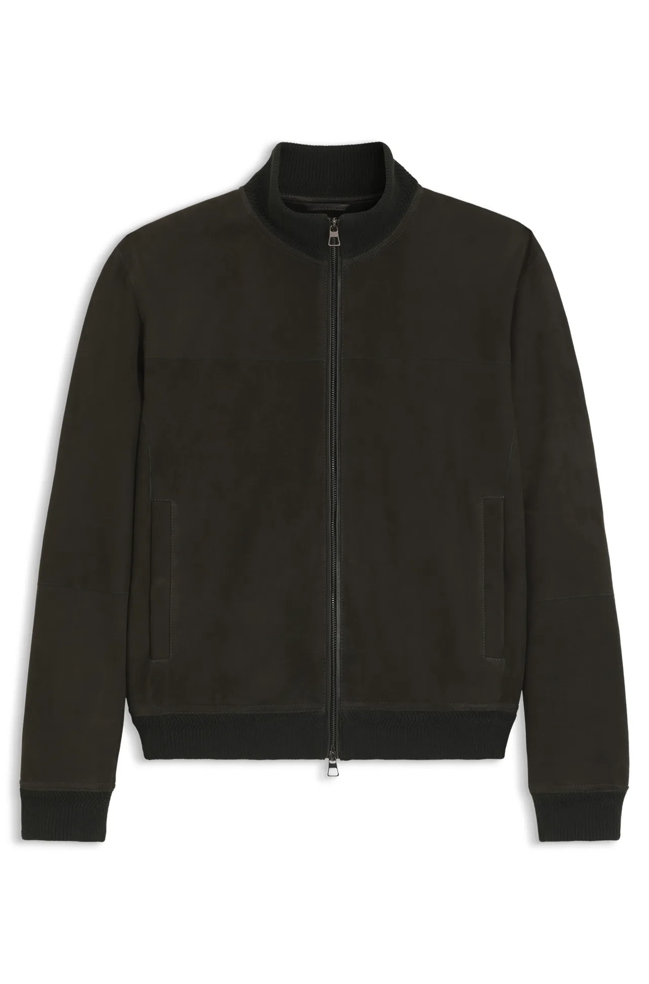 BECKHAM x BOSS系列墨绿色麂皮小羊皮外套,13万3000元。品牌提供