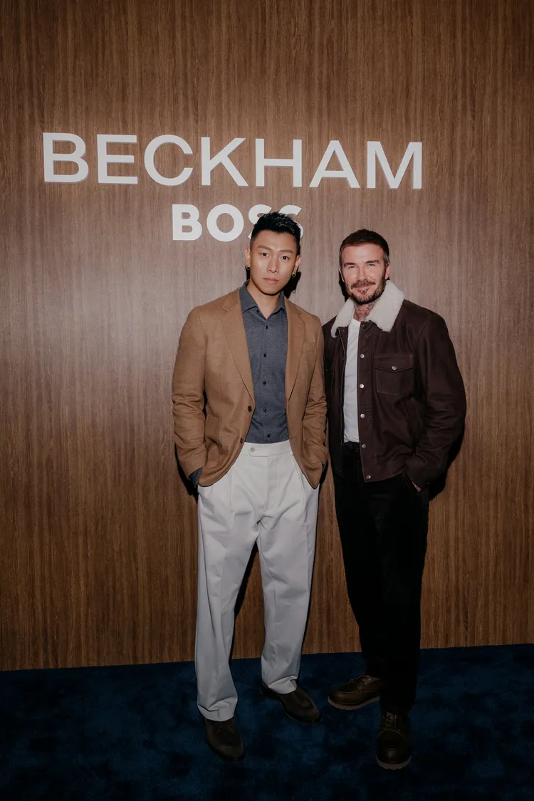 瘦子（左）、貝克漢（右）在活動上合影。品牌提供。品牌提供