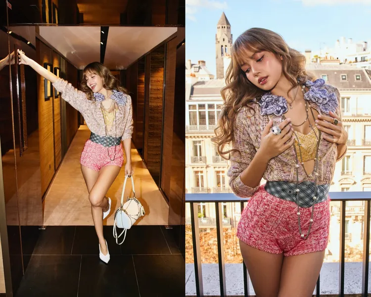 Lisa的LV花花衣造型，是4人中最多好評的。品牌提供