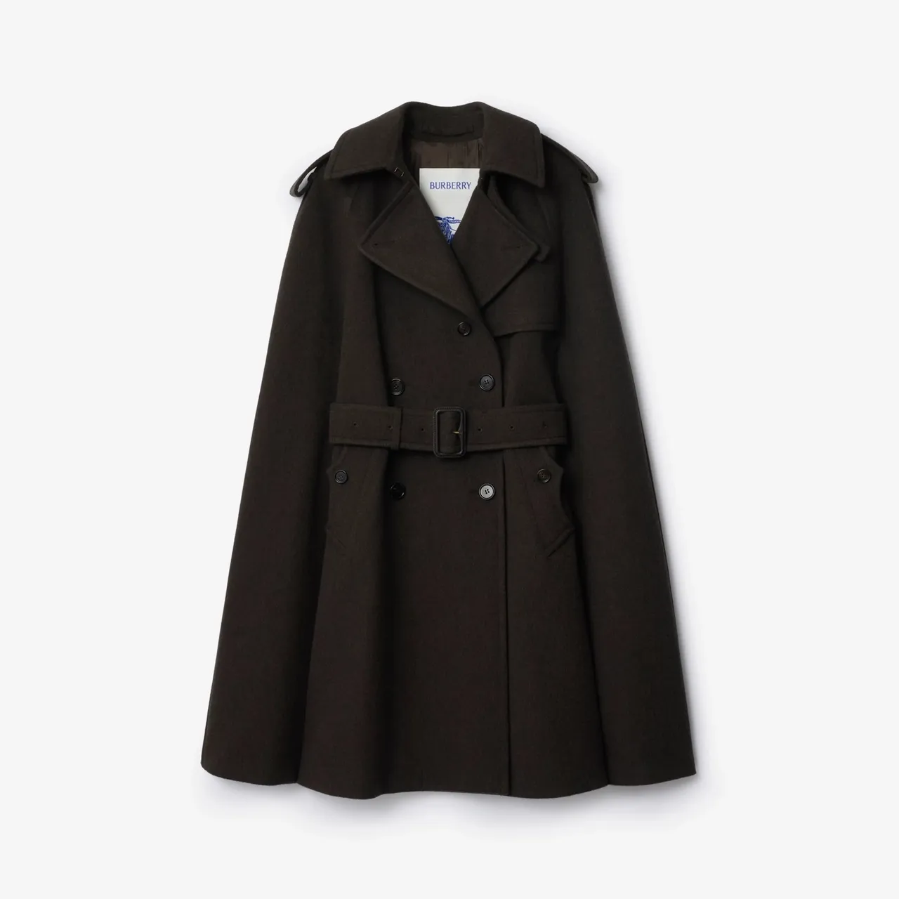 Burberry混合齿轮棕喀什米尔Belmont风衣披肩,12万9000元。品牌提供