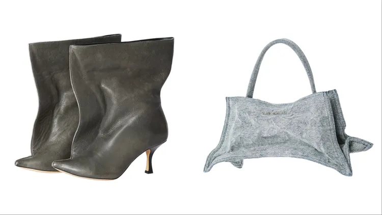 充滿趣味性的扭曲線條在鞋款、包包上也能見到蹤影。品牌提供