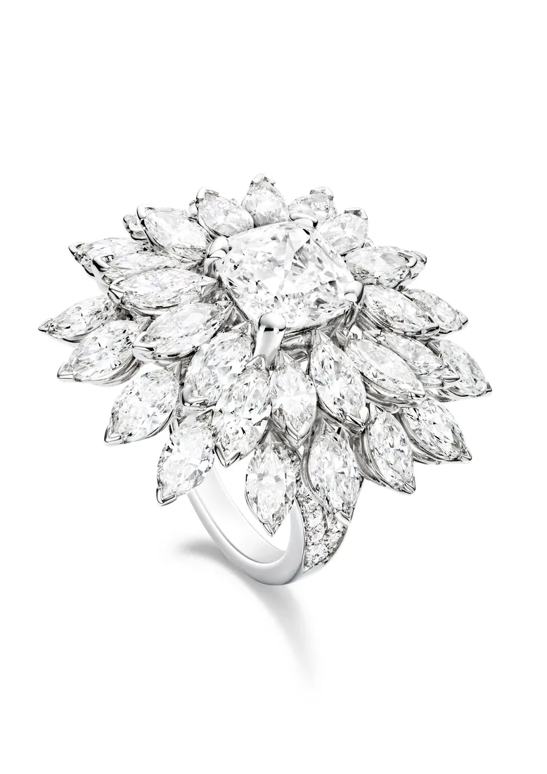 PIAGET Treasures 系列 18K白金鑽石戒指,1110萬元。品牌提供