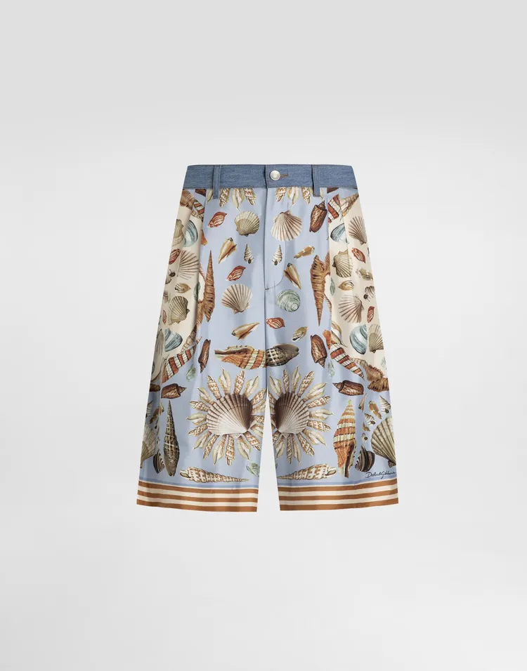 Dolce&Gabbana海岸印花拼接丹寧短褲，4萬3500元。品牌提供