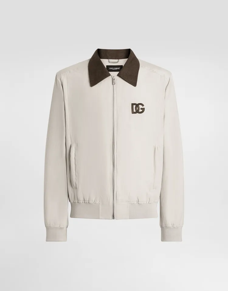 Dolce&Gabbana撞色領DG拉鍊夾克，7萬9000元。品牌提供