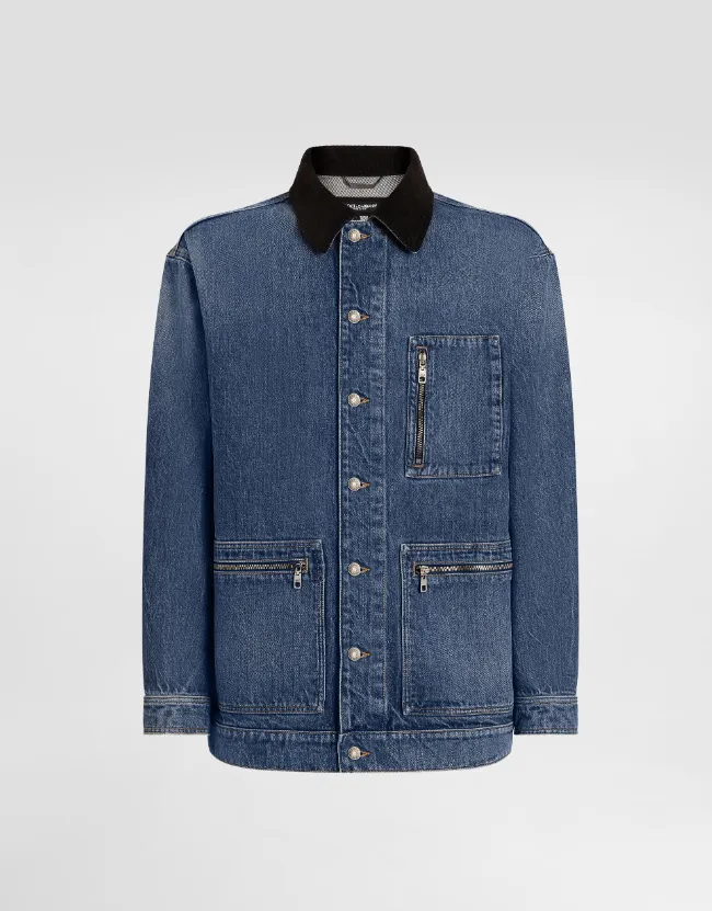 Dolce&Gabbana拉鍊口袋丹寧外套，6萬2000元。品牌提供