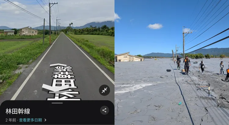 網友分享林田幹線2年前和現在的對比。翻攝PTT