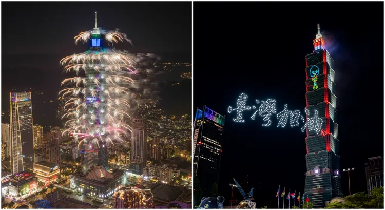 整場展演歷時12分鐘，台北101團隊更加入「鏟子超人」橋段，向花蓮志工致意。翻攝台北101臉書