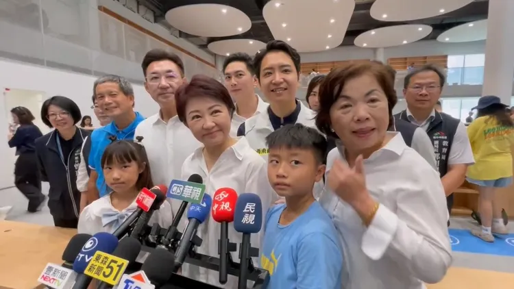 盧秀燕上午出席綠美圖活動，對於國民黨主席選舉結果做出回應。民眾提供