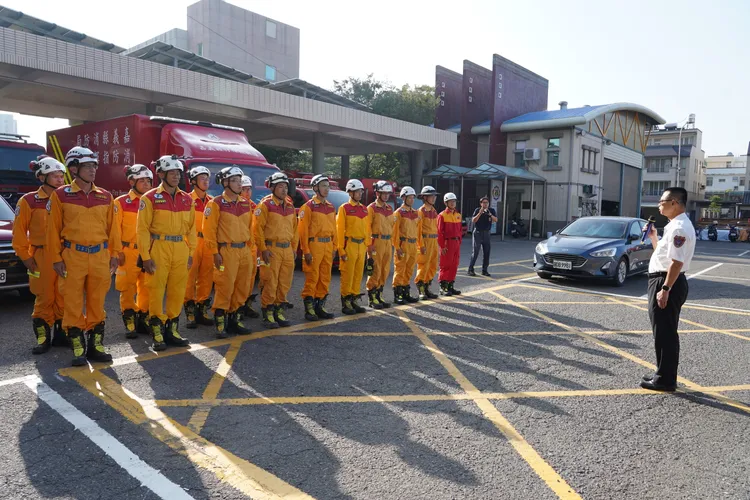 嘉義縣特搜隊13日前往花蓮光復馬太鞍支援。翻攝畫面