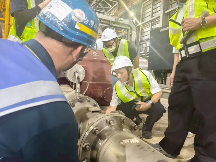 大潭電廠總體檢。桃園市府提供