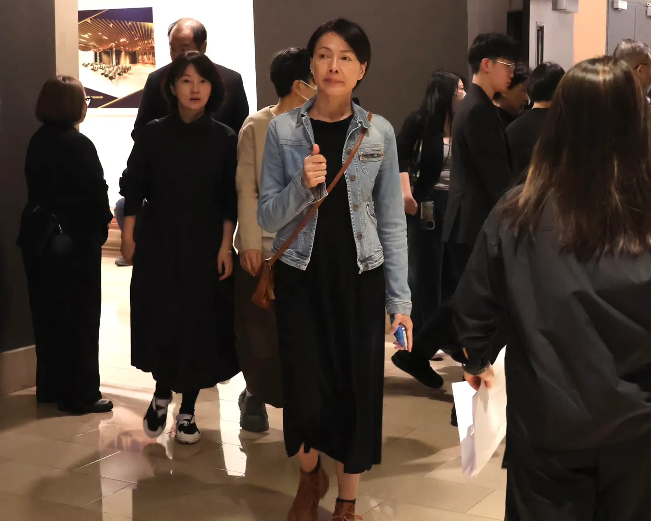 柯淑勤到场悼念杨爸。特勤摄