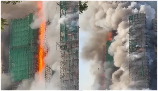 香港大火棚架原定明年3月就要拆　成最先起火点！建商、业主都神隐