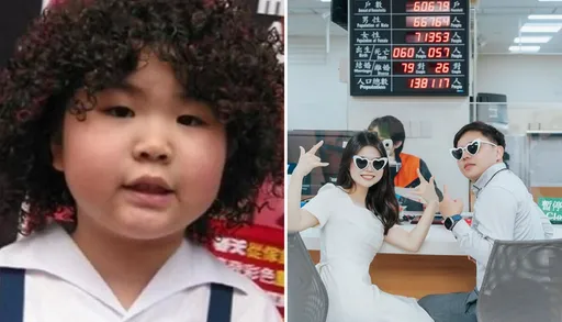 「張君雅小妹妹」結婚了 ！公車站牌拍溫馨婚紗　加黑狗組三口之家