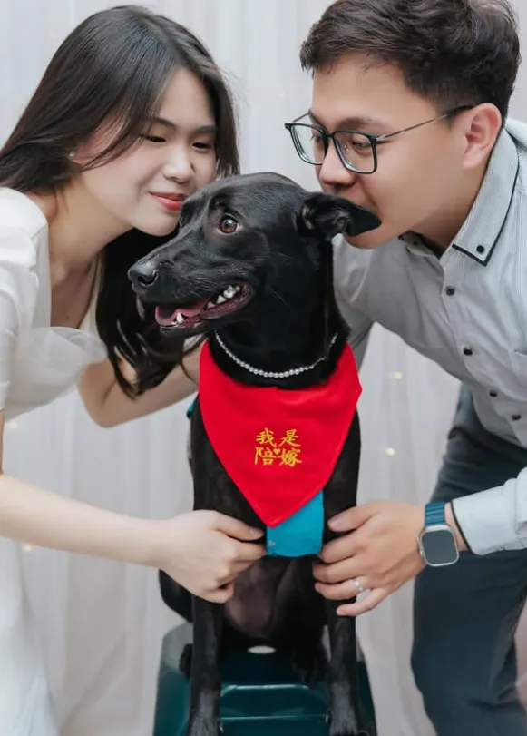 黑狗是簡嘉芸的陪嫁。翻攝簡嘉芸IG