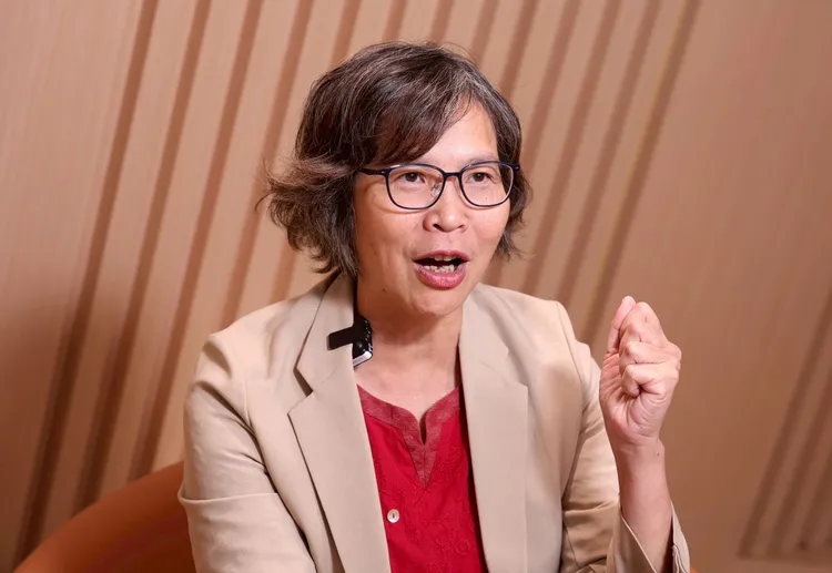 民眾黨中央委員蔡壁如接受《壹蘋》專訪。莊宗達攝