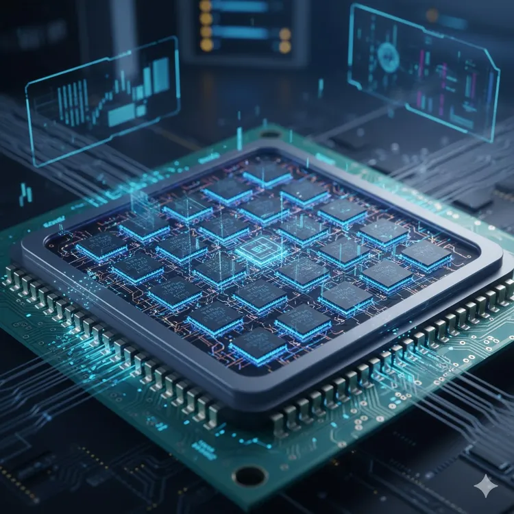 外媒报导指中国禁止新设数据中心采用外国晶片，示意图片。Google Gemini生成