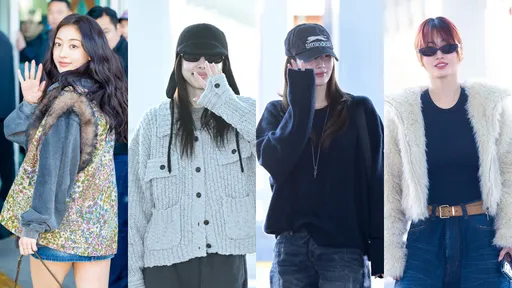 TWICE来了机场时尚美翻！分2批出发周子瑜单独回台