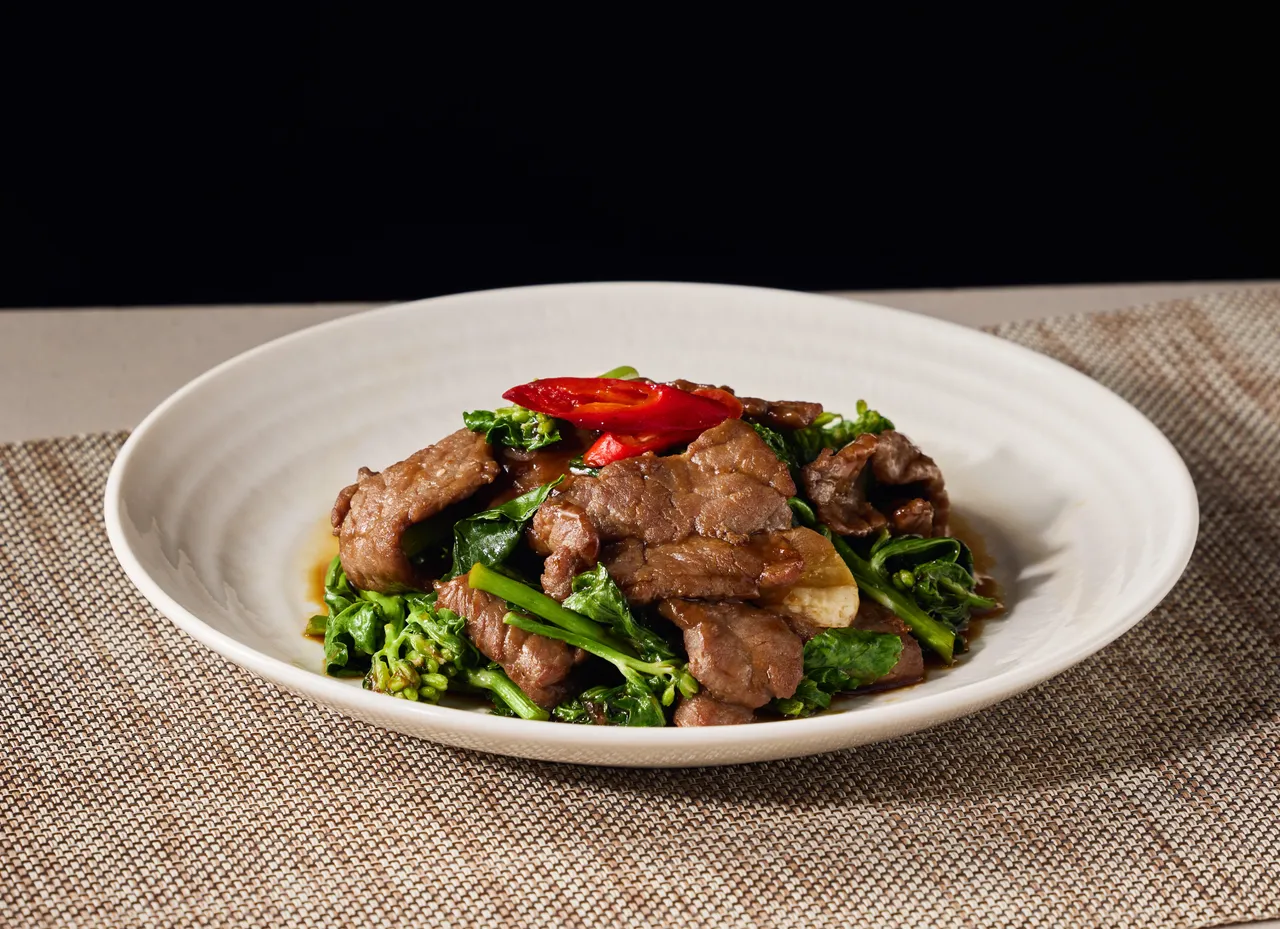 芥蓝炒牛肉。业者提供