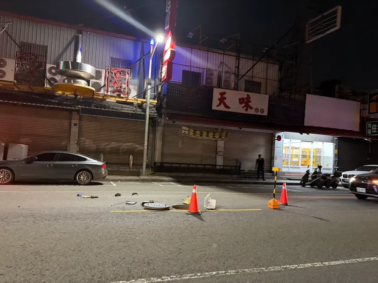 林男開車將檢修人孔蓋的王姓技工撞飛，他辯稱沒看到人，酒測值為零。翻攝照片