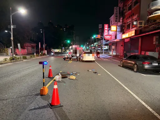 半夜路中央檢修人孔蓋　高雄技工遭撞飛　命大僅骨折送醫