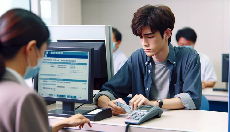 台中一名民眾日前到銀行領10萬元打算買黃金，卻遭行員、警察及金管會以防詐為由，三方互踢皮球為難。AI示意生成圖
