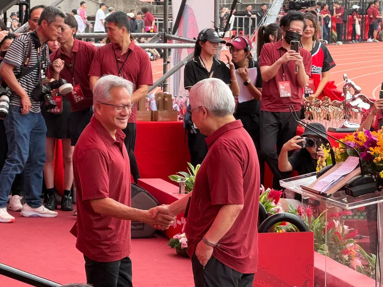 台积电运动会｜黄仁勋高喊「尚赞」　大赞员工是台湾也是世界骄傲