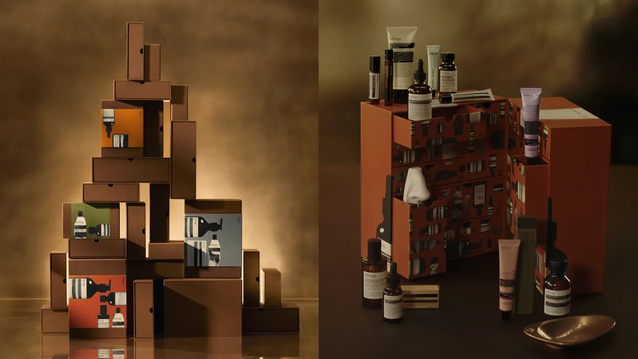 Aesop首度為聖誕推出倒數月曆，並帶來8款期間限定的季節性禮盒。品牌提供