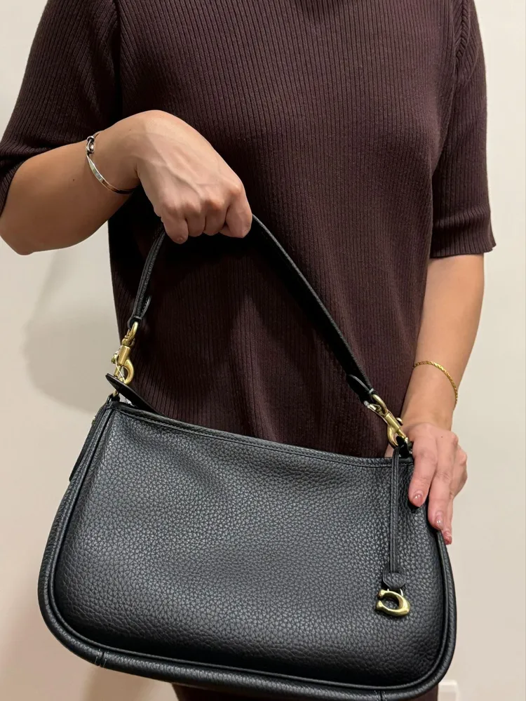 小資女趁年底終於入手一個能陪她走遍城市的夢幻COACH包，來獎勵努力的自己。翻攝《momo網購好物交流》社團