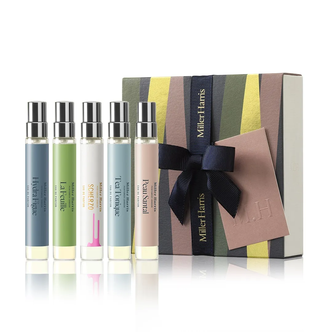 Miller Harris典藏香氛旅行組節慶限定版，7.5ml*5／3500元。品牌提供