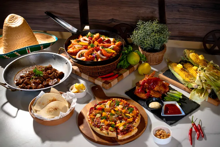 馆内田园西餐厅正推出「美墨美食节」吃到饱。嘉义福容voco酒店提供