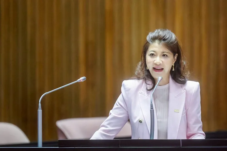 民進黨立委林楚茵昨進行總質詢。林楚茵辦公室提供