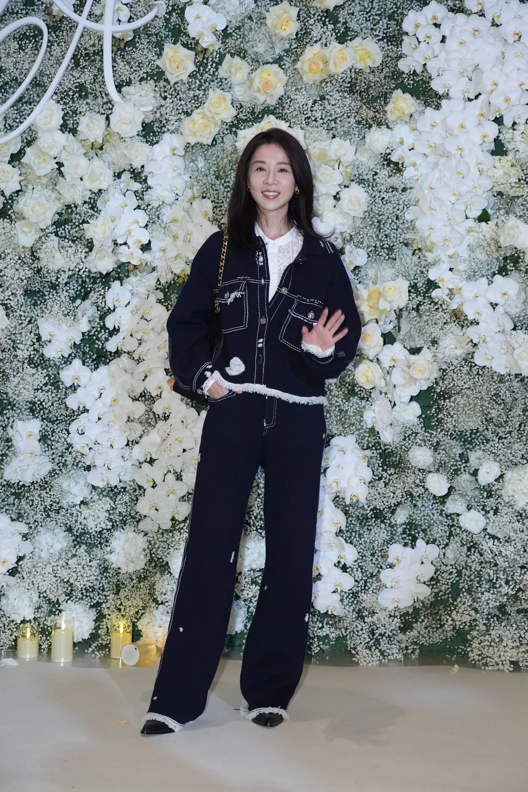 许玮宁和邱泽婚礼众星，谢盈萱。彭欣伟摄影