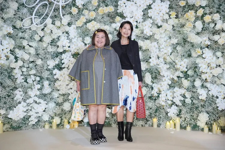 許瑋甯和邱澤婚禮眾星，鍾欣凌（右）和丁寧。彭欣偉攝影