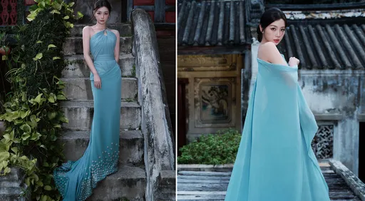 虞書欣泰國穿亮藍色禮服打戲　無視當地國殤挨批「不尊重」