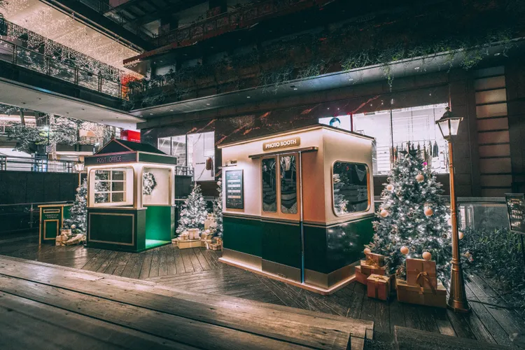 可免費拍攝四格拍貼的「快拍車廂」。新光三越提供