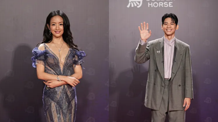 林依晨（左圖）與林柏宏都配戴伯爵珠寶。攝影中心攝