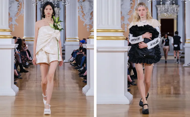 Simone Rocha206春夏時裝周上，模特兒就搶先踩上全新聯名款「高跟瑪莉珍鞋」。品牌提供