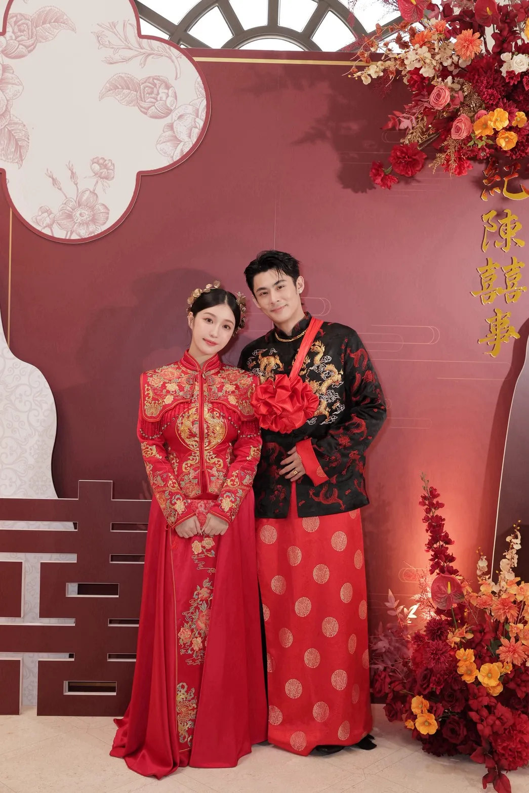 陈奕（右）和纪曦晨婚姻甜蜜幸福。资料照、陈奕提供