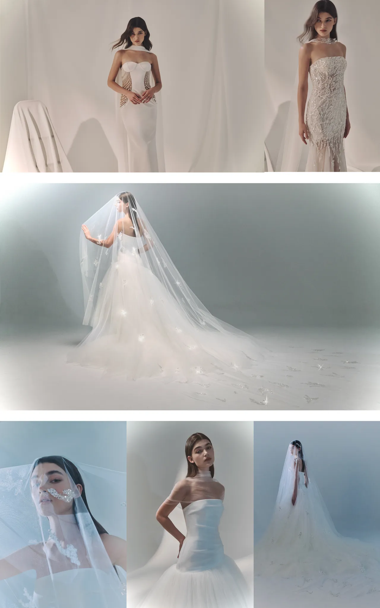 A.W.A.K.E.N.觉醒之境系列运用雾感薄纱与剔透丝绸建构整体视觉。品牌提供