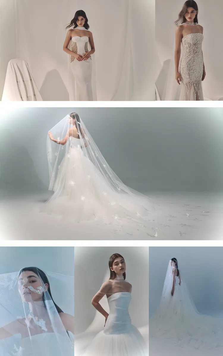 A.W.A.K.E.N.覺醒之境系列運用霧感薄紗與剔透絲綢建構整體視覺。品牌提供