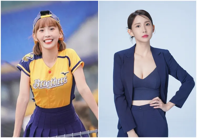 粿粿过去是青春洋溢的啦啦队女孩(左图)。翻摄粿粿IG